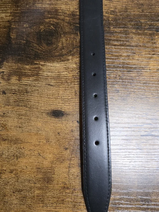 Dior Black Leather Men's Belt with Gold Buckle - Picture 8 of 16